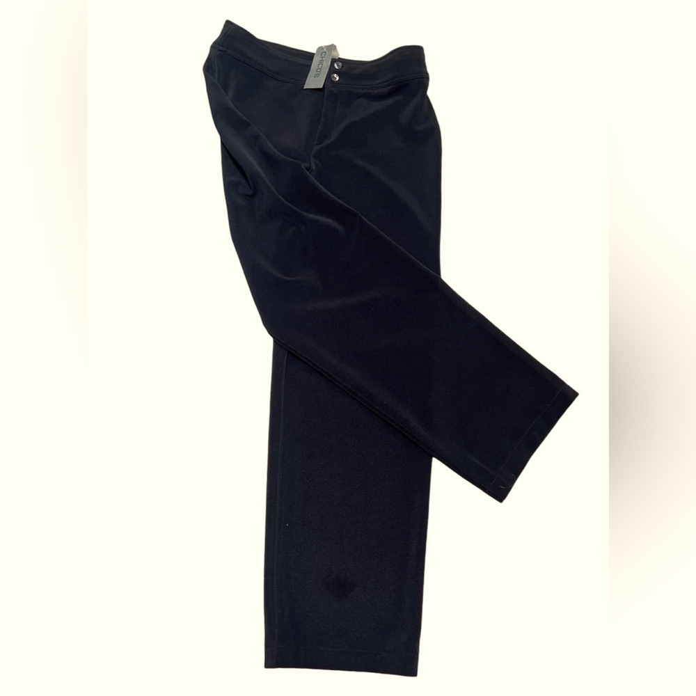 NWT Chico's black slacks Sz 2 (12-14)